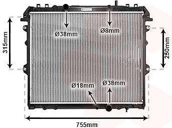VAN WEZEL chladič, chladenie motora 53002432