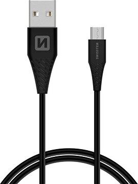 Swissten dátový kábel USB/ microUSB 1.5 m čierny (6.5 mm)