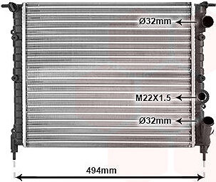 VAN WEZEL chladič, chladenie motora 43002043