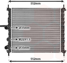 VAN WEZEL chladič, chladenie motora 17002201