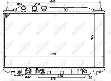 NRF Chladič, chladenie motora 58379