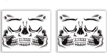 GUIRCA Dočasné tetovanie na tvár skeleton 2 ks
