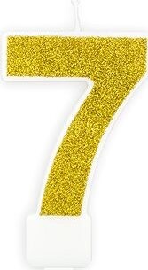 Sviečka narodeninová, 7 cm, číslica „7