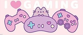 Pusheen – I Love Gaming – podložka pod myš a klávesnicu