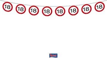Girlanda narodeniny dopravná značka 18, 12 m