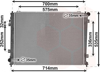 VAN WEZEL chladič, chladenie motora 83002162
