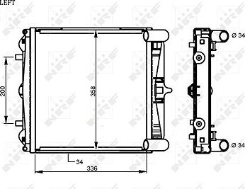NRF Chladič, chladenie motora 59130