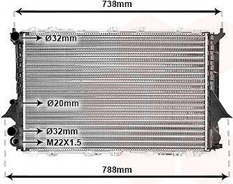 VAN WEZEL chladič, chladenie motora 03002077
