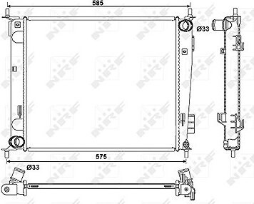 NRF Chladič, chladenie motora 53057