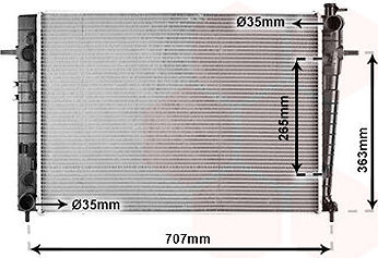VAN WEZEL chladič, chladenie motora 82002204