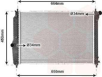 VAN WEZEL chladič, chladenie motora 81002067