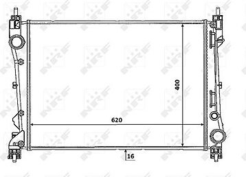 NRF Chladič, chladenie motora 53935