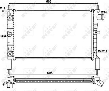 NRF Chladič, chladenie motora 53036