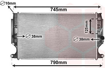 VAN WEZEL chladič, chladenie motora 53002704
