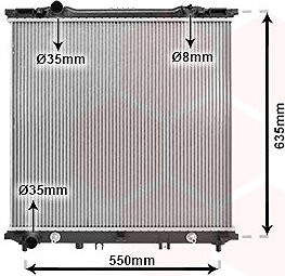 VAN WEZEL chladič, chladenie motora 83002175