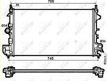 NRF Chladič, chladenie motora 53074
