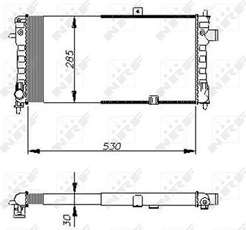 NRF Chladič, chladenie motora 58675