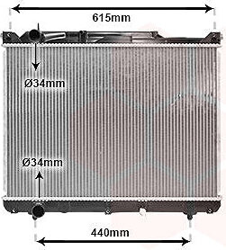 VAN WEZEL chladič, chladenie motora 52002099