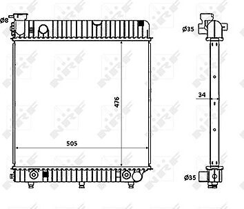 NRF Chladič, chladenie motora 53875