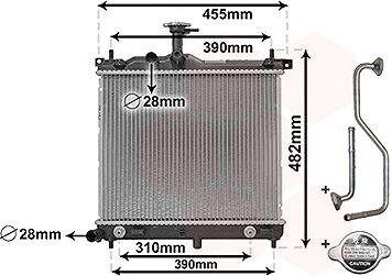 VAN WEZEL chladič, chladenie motora 82002292