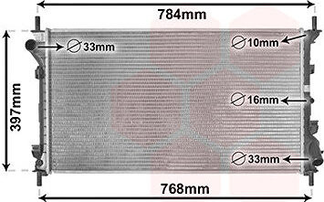 VAN WEZEL chladič, chladenie motora 18002411
