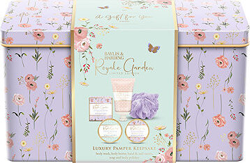 BAYLIS & HARDING sada v plechovej dóze Levanduľa & Šípkový čaj 150 ml