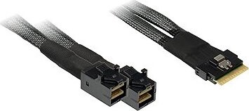 Intertech (SFF-8654 8i) Slim SAS na 2× (SFF-8643) Mini-SAS HD, 0,75 m