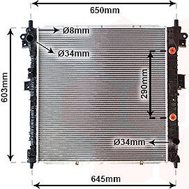 VAN WEZEL chladič, chladenie motora 81002105