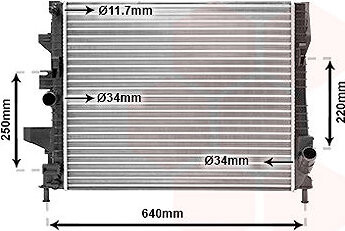 VAN WEZEL chladič, chladenie motora 18002644