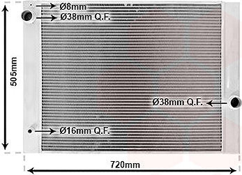 VAN WEZEL chladič, chladenie motora 06002285
