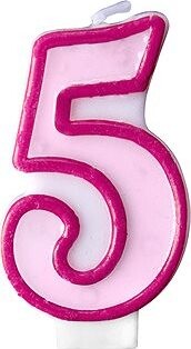 Sviečka narodeninová, 7 cm, číslica „5