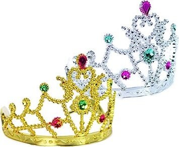 Rappa Korunka princezná 2 druhy – zlatá, strieborná, 2 ks