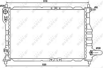 NRF Chladič, chladenie motora 53068A