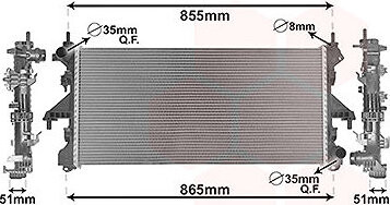 VAN WEZEL chladič, chladenie motora 17012704