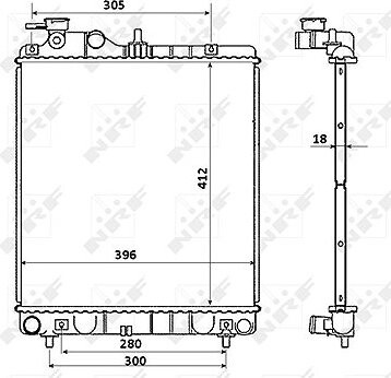 NRF Chladič, chladenie motora 58354