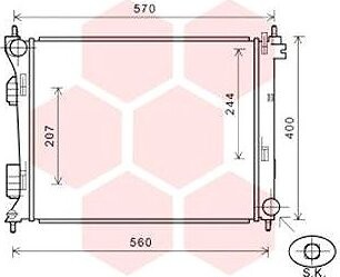 VAN WEZEL chladič, chladenie motora 82002274
