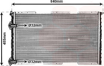 VAN WEZEL chladič, chladenie motora 43002257