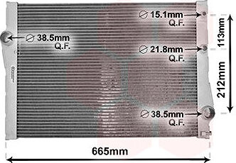 VAN WEZEL chladič, chladenie motora 06002471