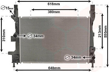 VAN WEZEL chladič, chladenie motora 18012710