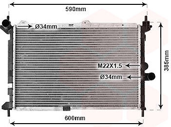 VAN WEZEL chladič, chladenie motora 37002266