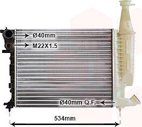 VAN WEZEL chladič, chladenie motora 09002167