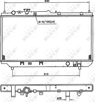 NRF Chladič, chladenie motora 509511