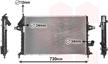 VAN WEZEL chladič, chladenie motora 37002294