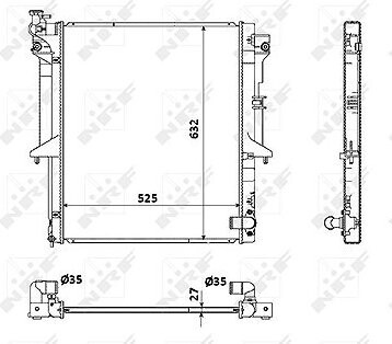 NRF Chladič, chladenie motora 53908