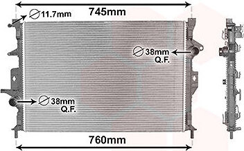 VAN WEZEL chladič, chladenie motora 59002187