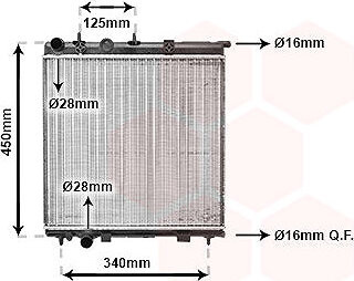 VAN WEZEL chladič, chladenie motora 09002190