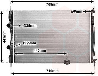 VAN WEZEL chladič, chladenie motora 13002288