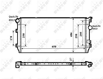 NRF Chladič, chladenie motora 58339
