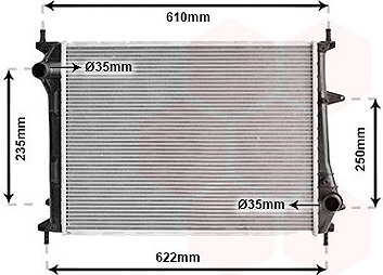 VAN WEZEL chladič, chladenie motora 17002329