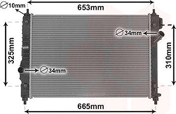 VAN WEZEL chladič, chladenie motora 08002064